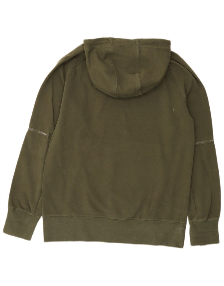 Superdry Pull à capuche en coton kaki moyen pour homme