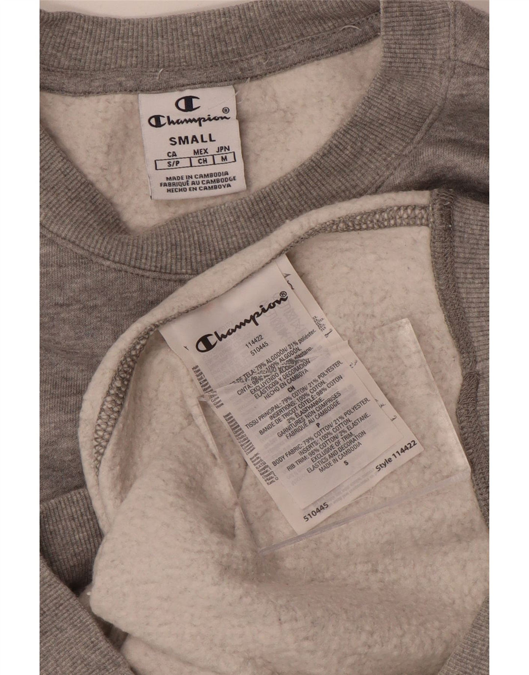 Champion Sweat-shirt pour femme UK 10 Petit Gris Coton