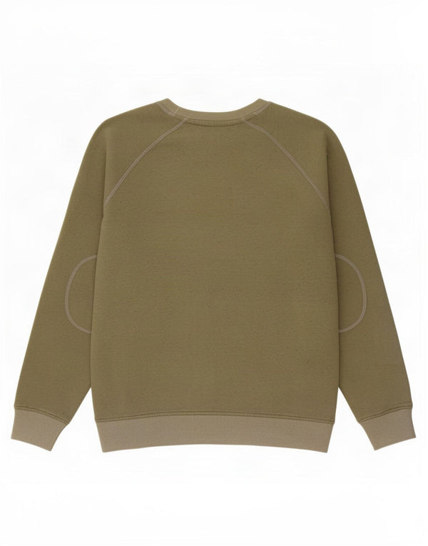 Adidas Sweat-shirt pour homme en coton moucheté Kaki Large
