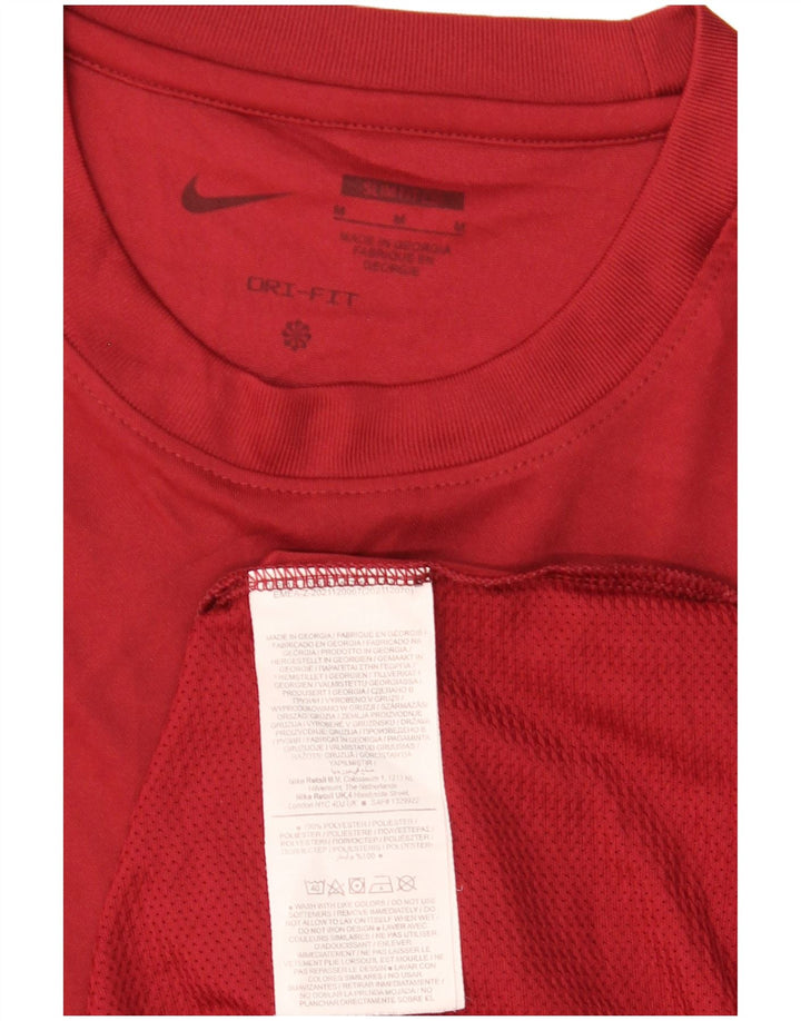 Nike T-shirt Dri Fit Slim Fit pour homme en polyester marron moyen