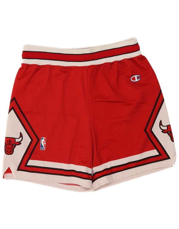 Champion Short de Sport Graphique Chicago Bulls Homme Petit Rouge Colorblock