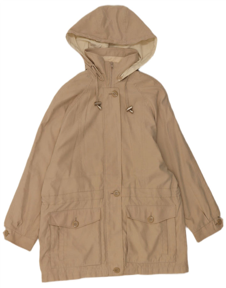 LONDON FOG Veste utilitaire à capuche surdimensionnée pour femme UK 10 Small Beige