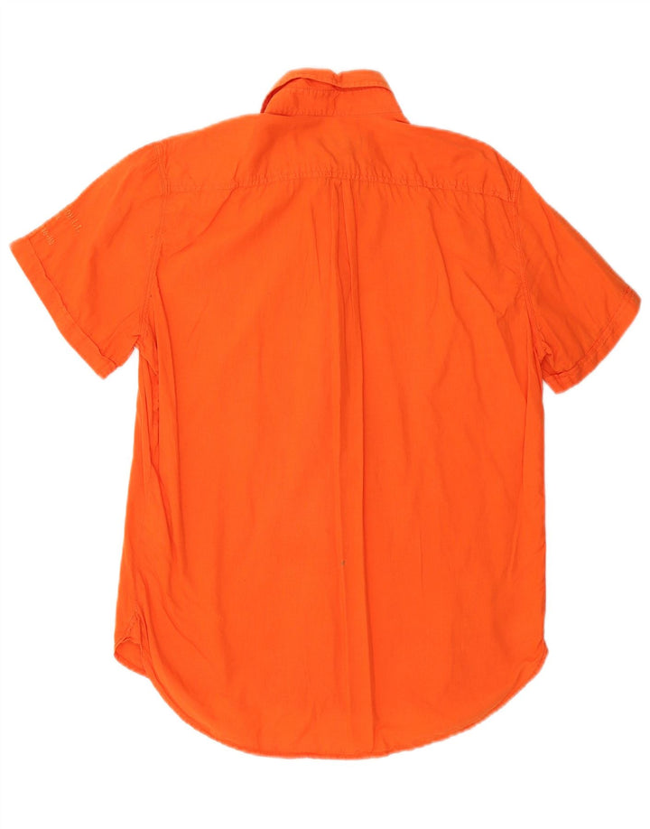 DIESEL Chemise à Manches Courtes Homme Orange Moyen Coton