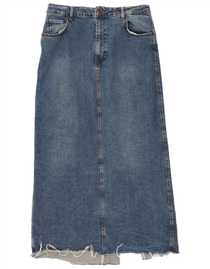 Zara Femme Jupe En Jean XL W32 Bleu