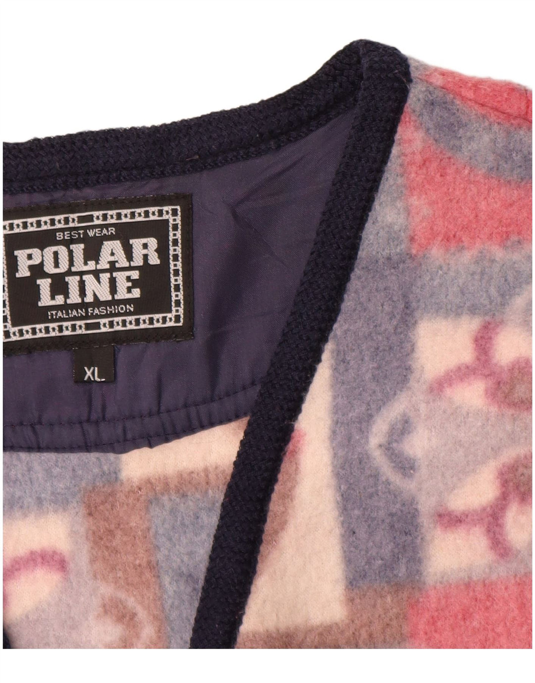 VINTAGE Gilet polaire homme UK 42 XL Multicolore Fair Isle Polyester