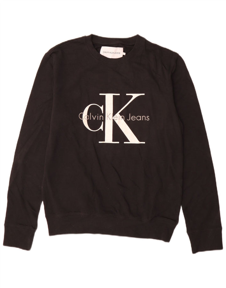 Calvin Klein Jeans Sweat-Shirt Graphique Homme Noir Moyen Coton