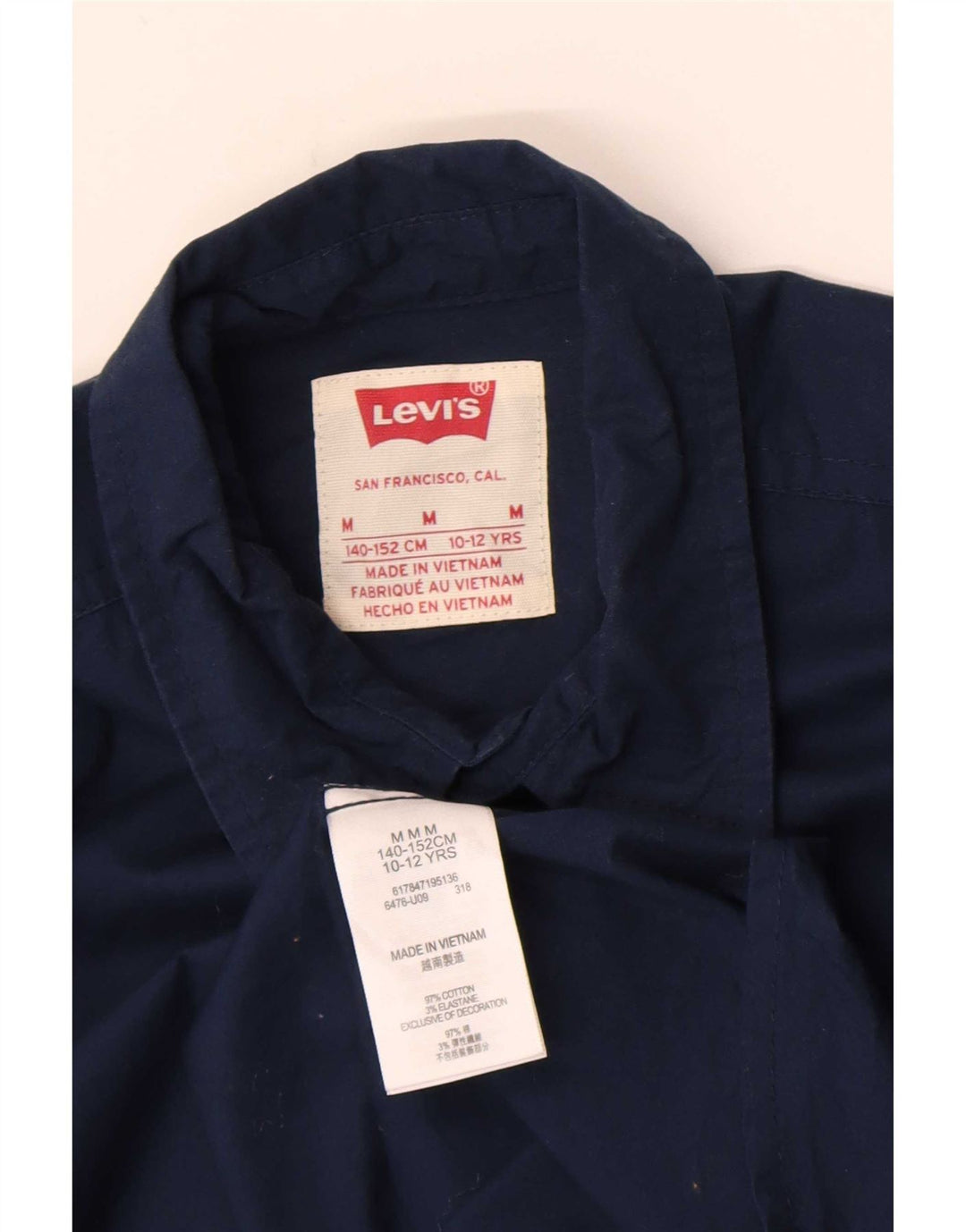 Levi's Chemise Garçon 10-11 ans Bleu Marine Moyen Coton
