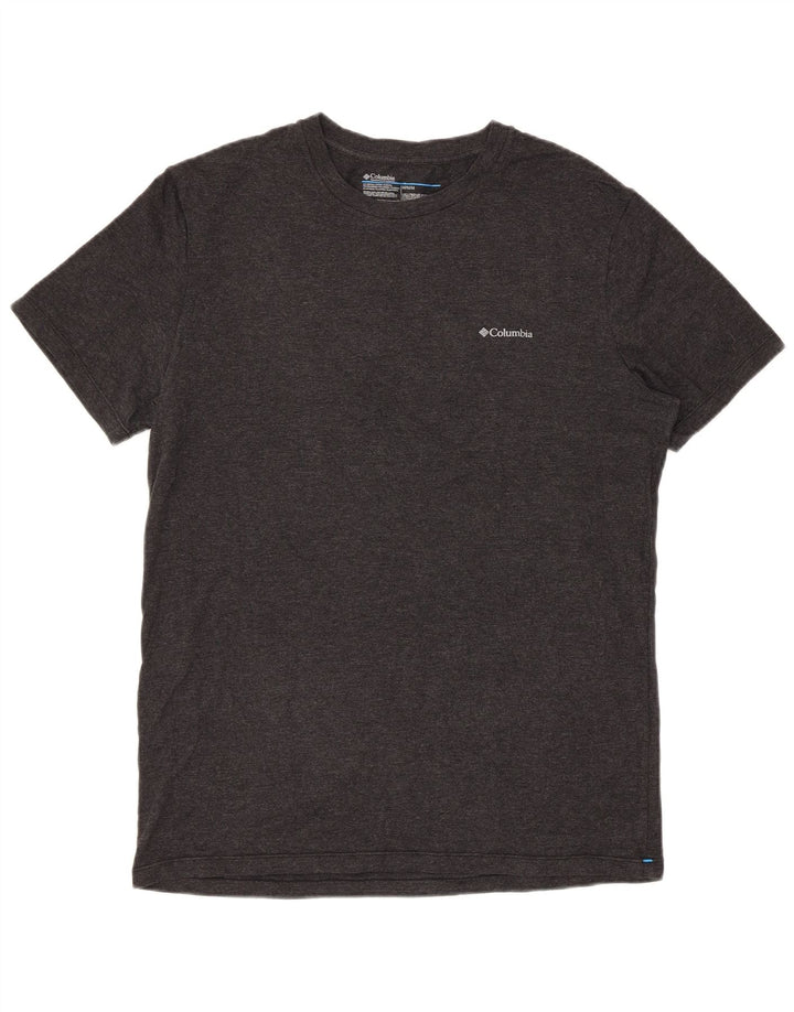 Columbia T-Shirt Regular Manches Courtes Homme Gris Moyen Coton Chiné