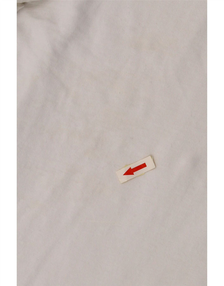 ELLESSE T-shirt graphique pour femme UK 14 en coton blanc moyen