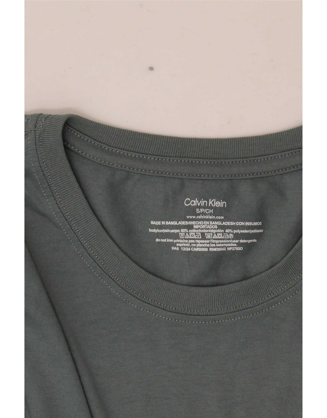 Calvin Klein T-Shirt Graphique Homme Petit Gris Coton