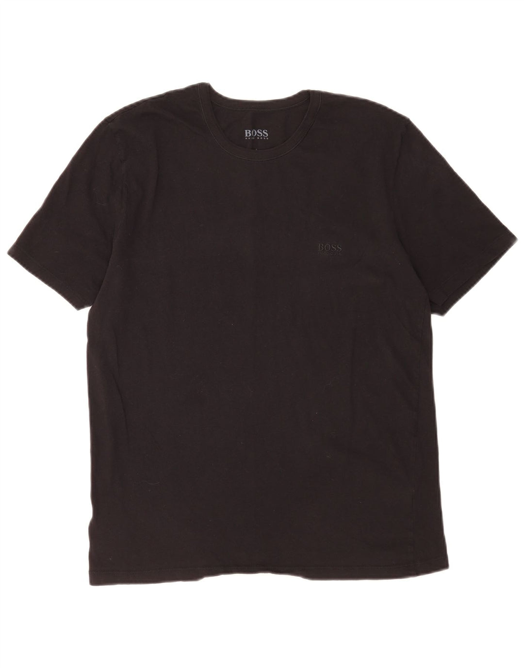 Hugo Boss Hommes T-Shirt Top Large Noir Coton
