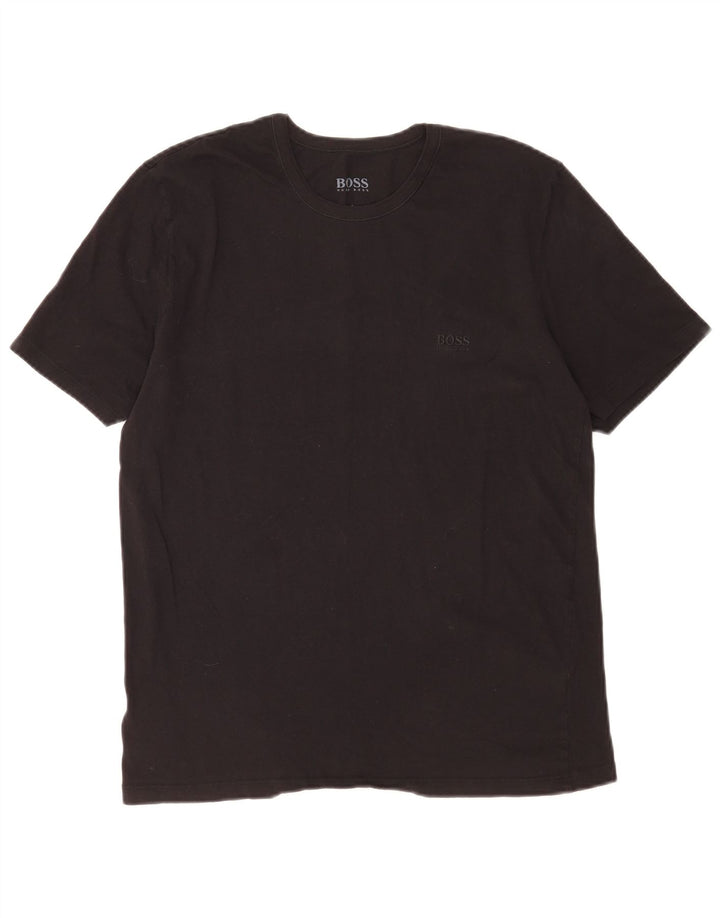 Hugo Boss Hommes T-Shirt Top Large Noir Coton