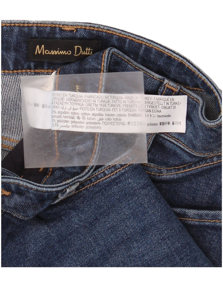 Massimo Dutti Jean slim pour femme EU 40 Medium W30 L30 Bleu Coton
