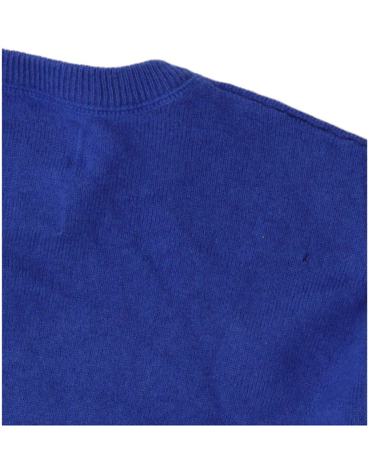 Marks & Spencer Pull à col rond pour homme en laine bleue Taille L