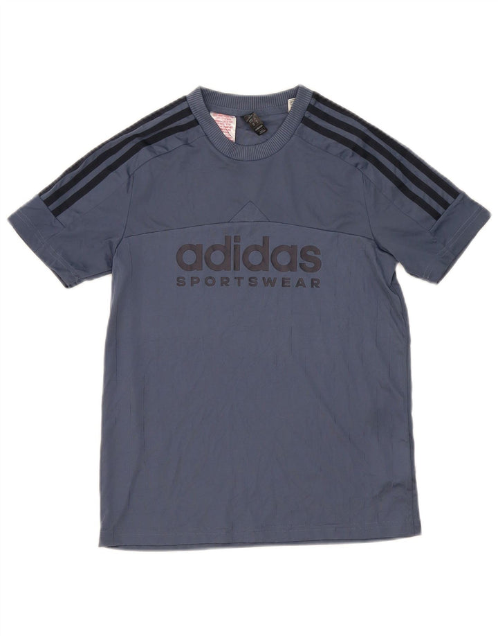 Adidas Garçons Graphic T-Shirt Top 11-12 ans Bleu Marine Polyester