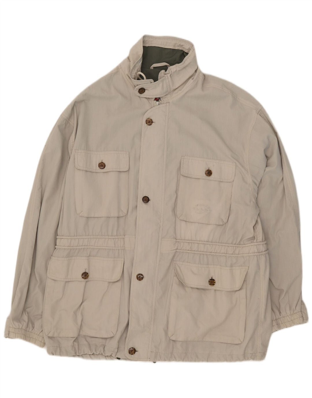 veste utilitaire homme vintage UK 40 Grand Polyester Beige