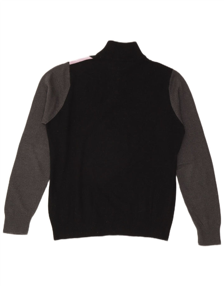Sergio Tacchini Pull col zippé pour homme Noir moyen Argyle/Diamant