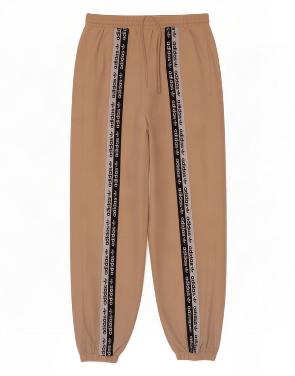 Adidas Pantalon de survêtement pour femme Joggers UK 10 Small Beige Colourblock