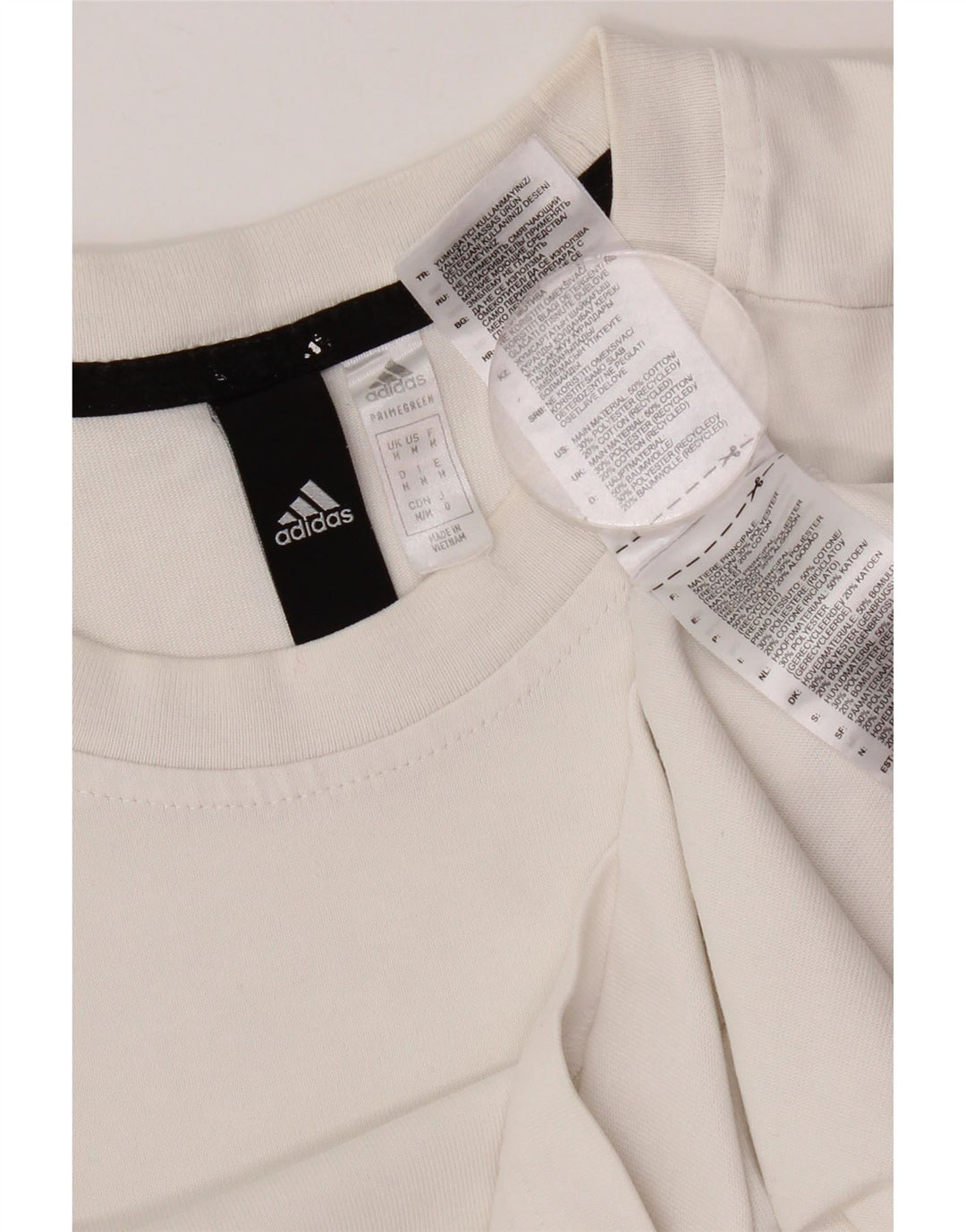 Adidas T-Shirt Homme Blanc Moyen Coton