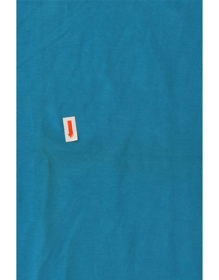 ADIDAS Womens T-Shirt Top UK 12 Medium Blue Cotton