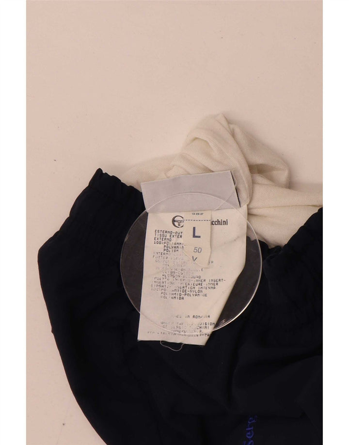 Sergio Tacchini Pantalon De Survêtement Homme Large Bleu Marine Polyamide