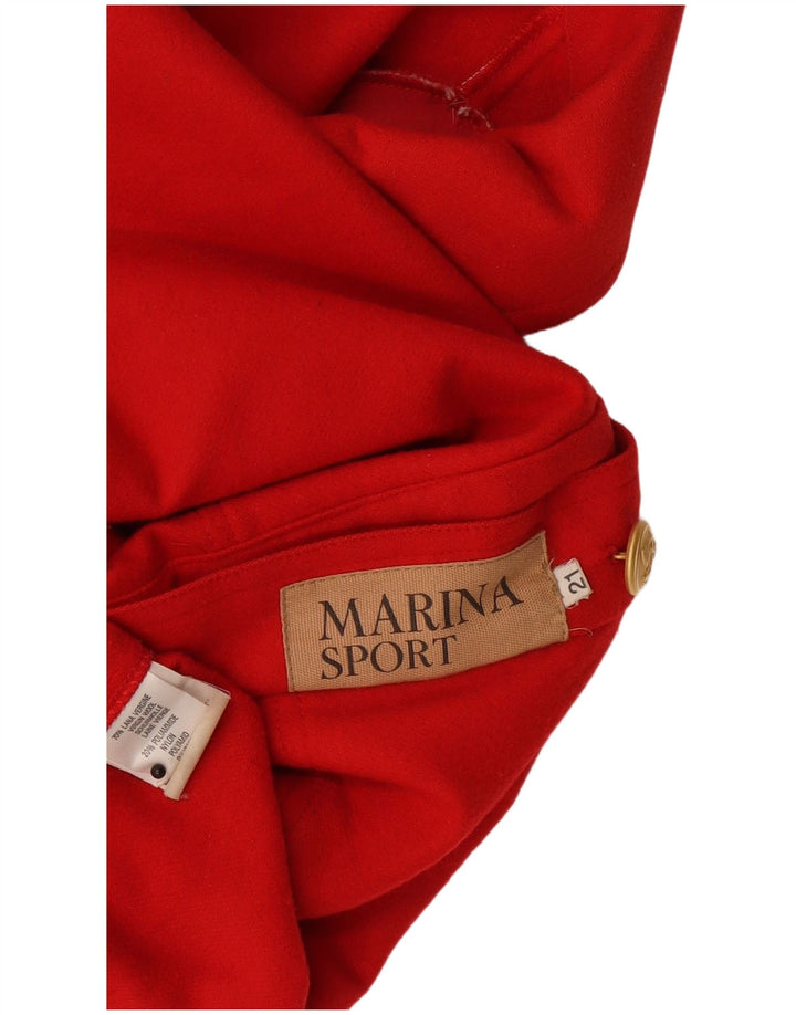 Marina Sport Veste Shacket à manches 3/4 pour femme Taille 21 Rouge moyen