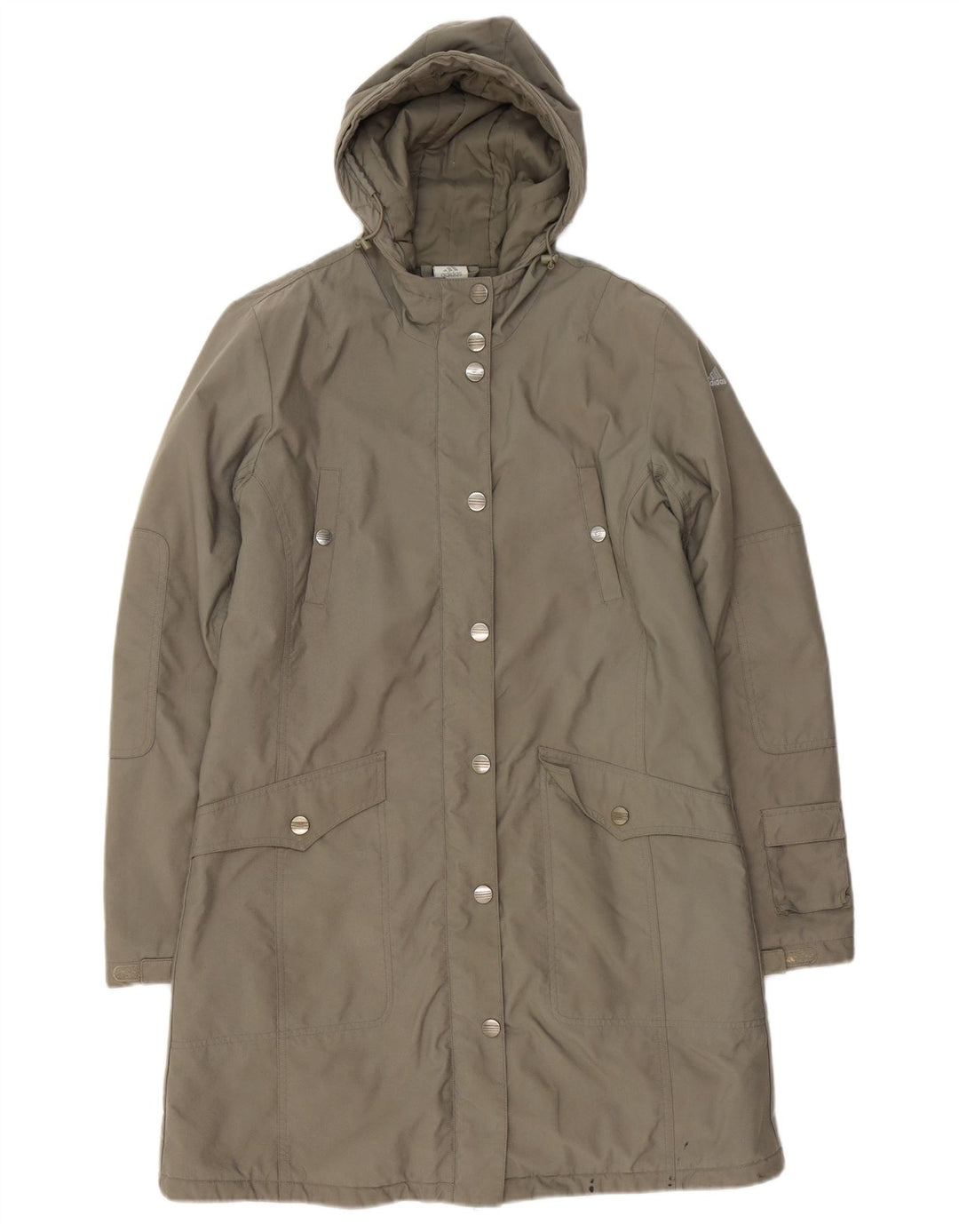 Adidas Pardessus à capuche pour femme UK 14 Gris moyen Polyester