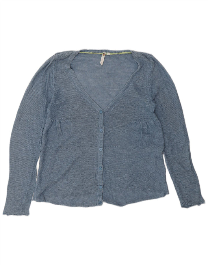 WHITE STUFF Cardigan pour femme UK 10 Petit lin bleu