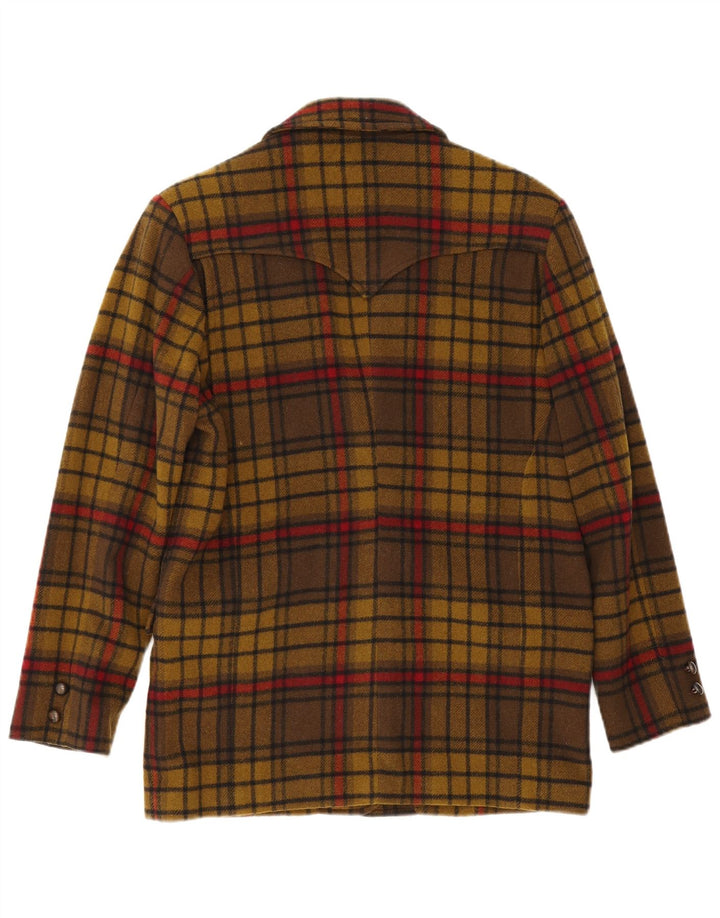 Banana Republic Veste blazer surdimensionnée à 3 boutons pour femme UK 6 XS Kaki à carreaux