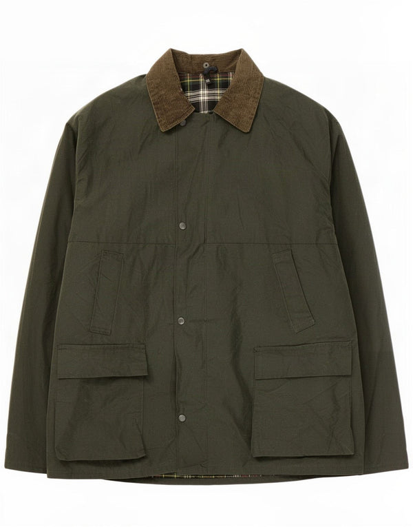 veste en coton ciré vintage pour hommes UK 46 3XL Vert