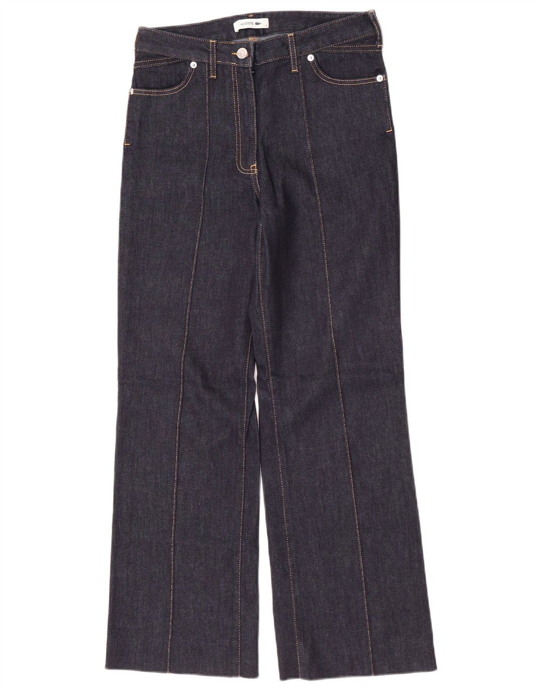 Lacoste Womens Bootcut Jeans Taille 36 Petit W28 L29 Bleu Marine Coton