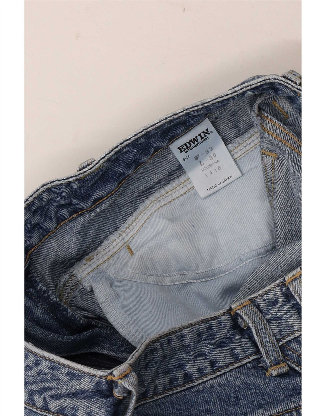 Edwin Jean fuselé taille haute pour femme W32 L30 Bleu coton