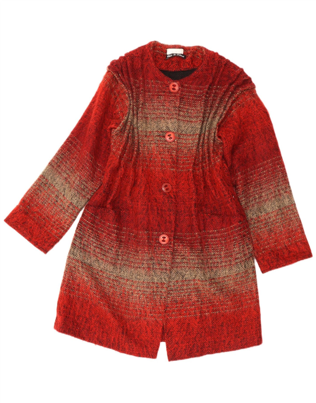 Avoca Pardessus Femme UK 4 XS Acrylique Rayé Rouge