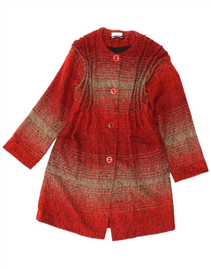 Avoca Pardessus Femme UK 4 XS Acrylique Rayé Rouge