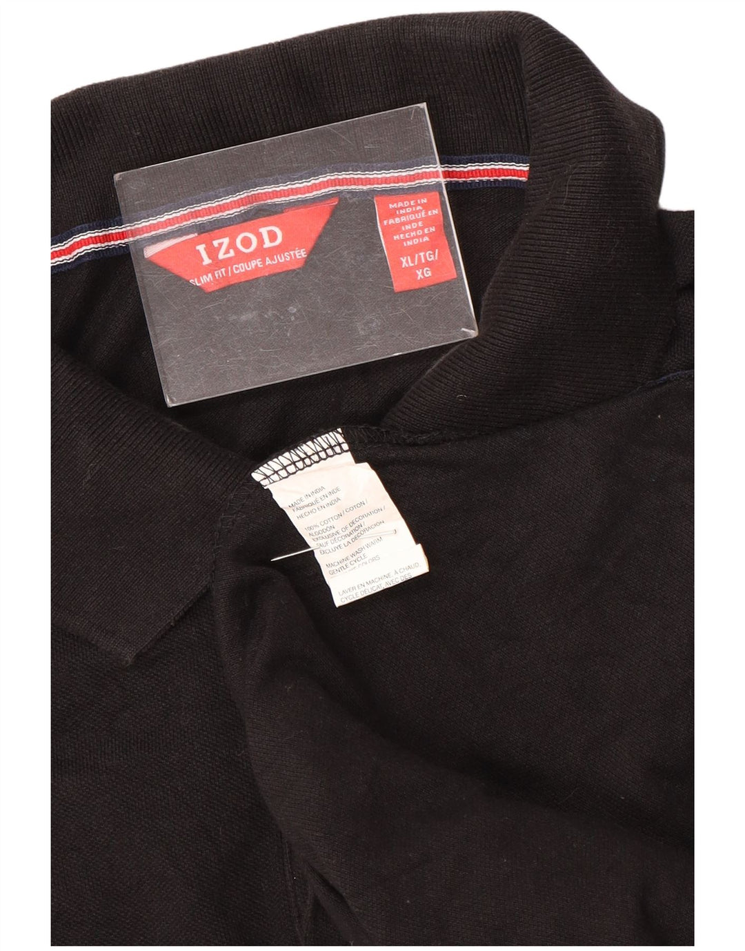 IZOD Polo Homme Coupe Slim XL Noir Coton
