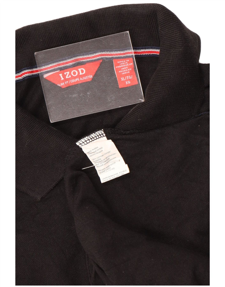 IZOD Polo Homme Coupe Slim XL Noir Coton