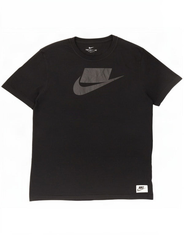 Nike T-shirt graphique pour homme en coton noir Taille L