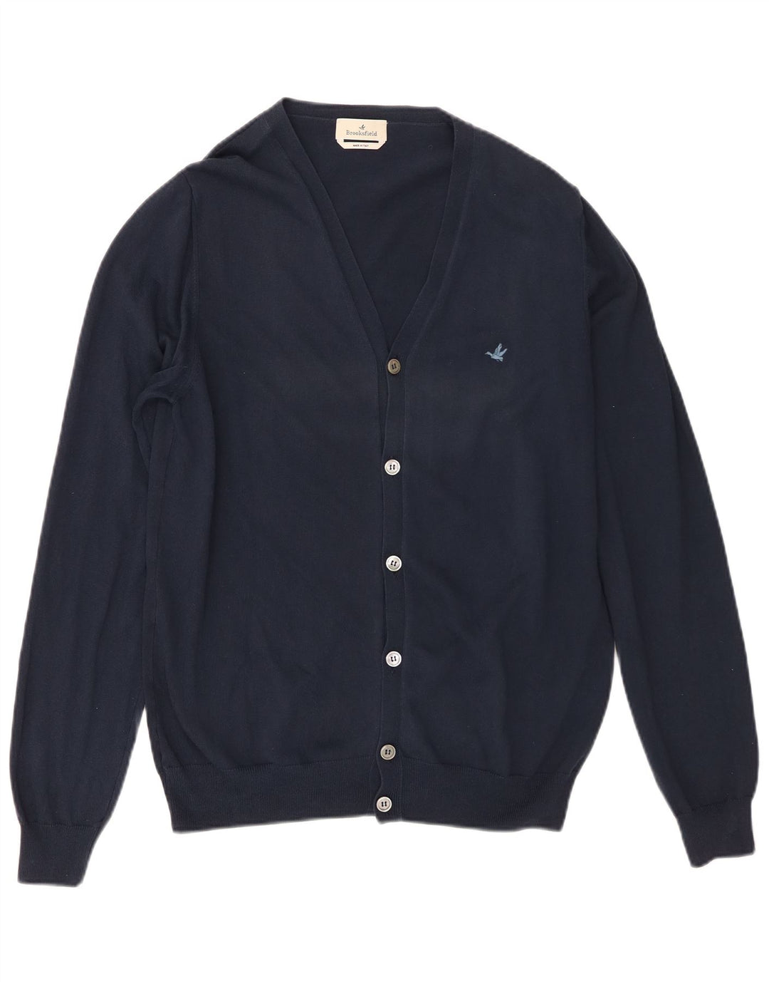 Brooksfield Pull Cardigan Homme IT 50 Bleu Marine Moyen Coton