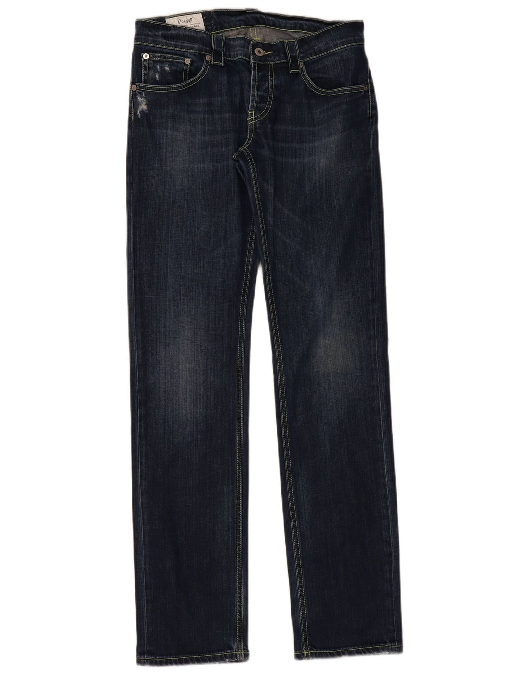 DONDUP Jean droit Femme W30 L35 Bleu Marine Coton