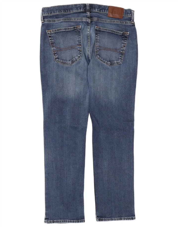 HOLLISTER Jean Slim Droit Homme W34 L30 Bleu Coton