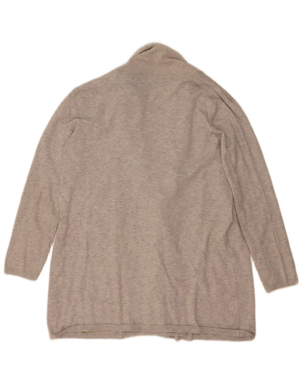 Zara Cardigan Femme Pull UK 14 Gris Moyen Viscose Moucheté