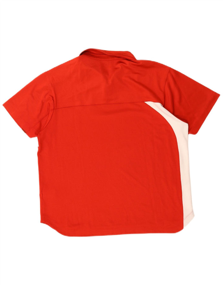 Fila Polo Homme Large Rouge Colorblock Polyester
