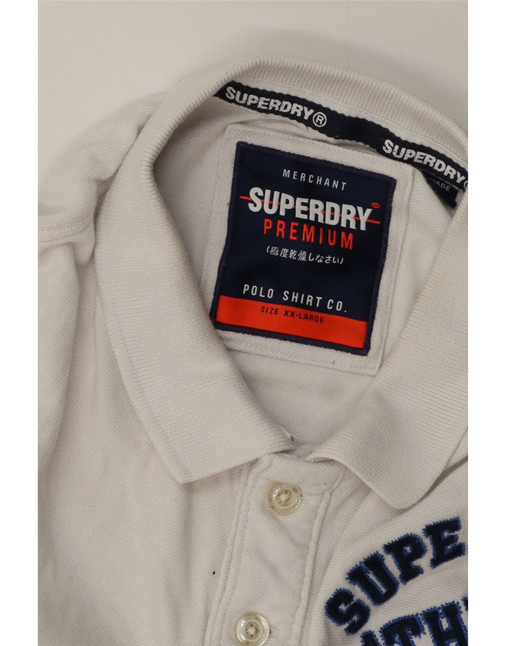 Superdry Polo Graphique 2XL Homme Blanc