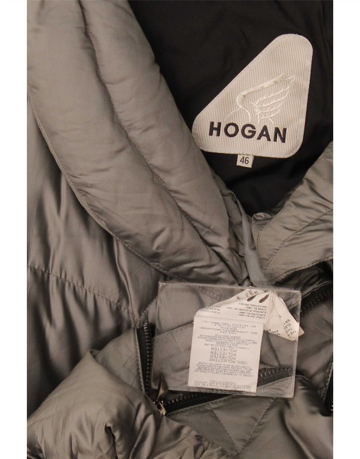 Hogan Veste matelassée Femme IT 46 Large Gris Polyester