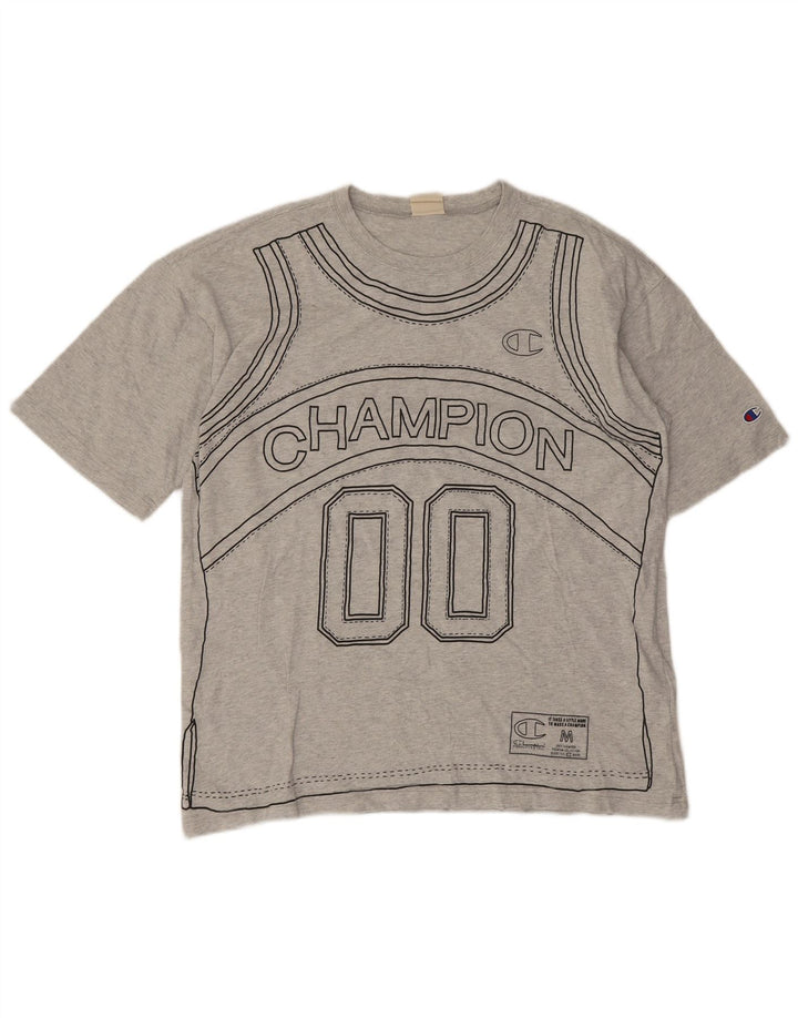 Champion T-Shirt Graphique Homme Grand Gris Coton