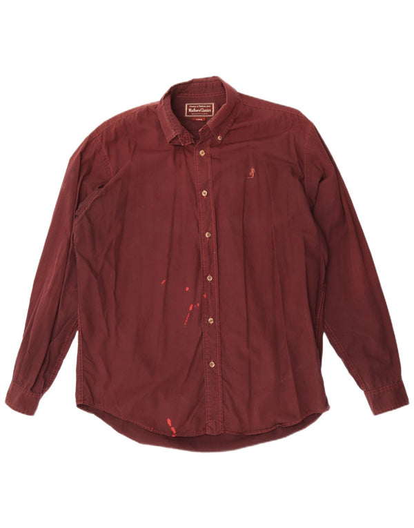 Marlboro Classics Chemise Homme Large Marron