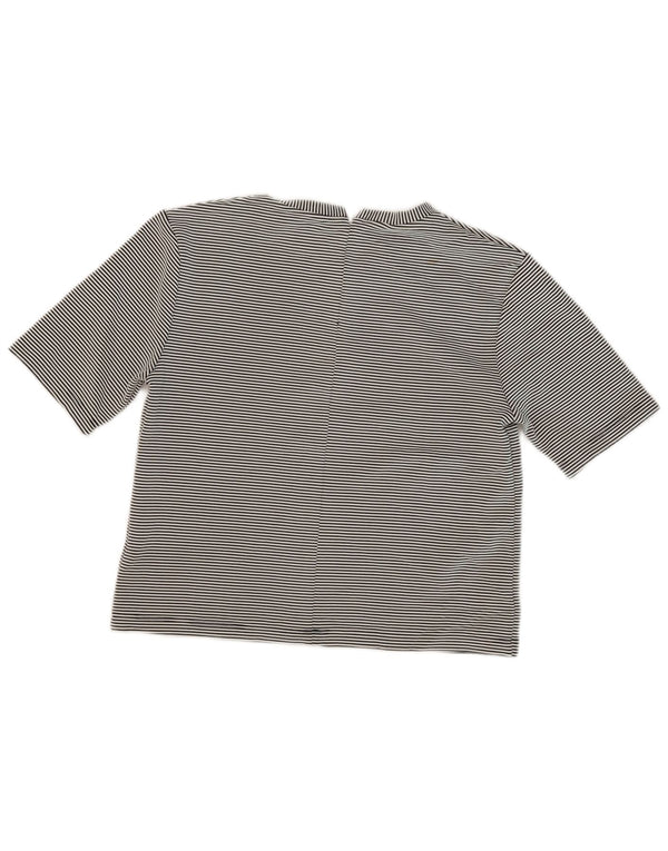 Topshop T-Shirt Femme Top UK 10 Petites Rayures Noires