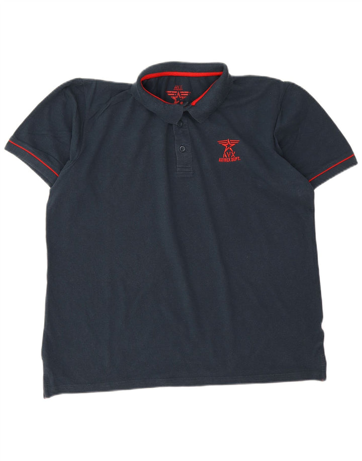 Avirex Polo Homme Grand Bleu Marine