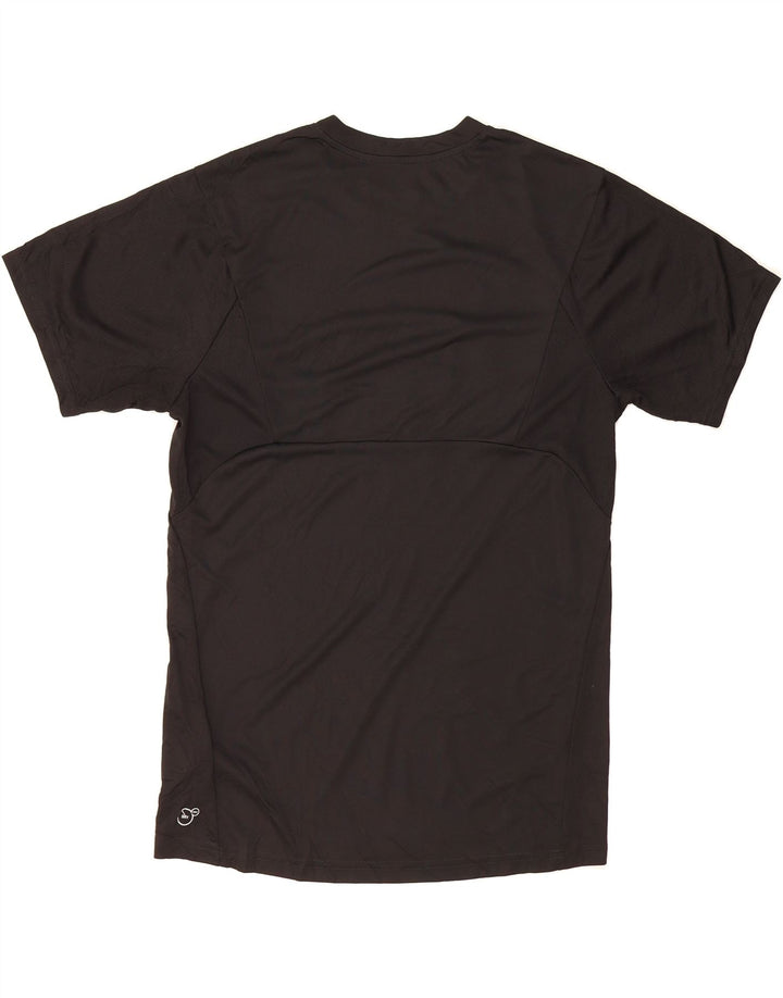 PUMA Mens Graphic T-Shirt Top Medium Black Polyester Vintage Puma and Second-Hand Puma from Messina Hembry 
