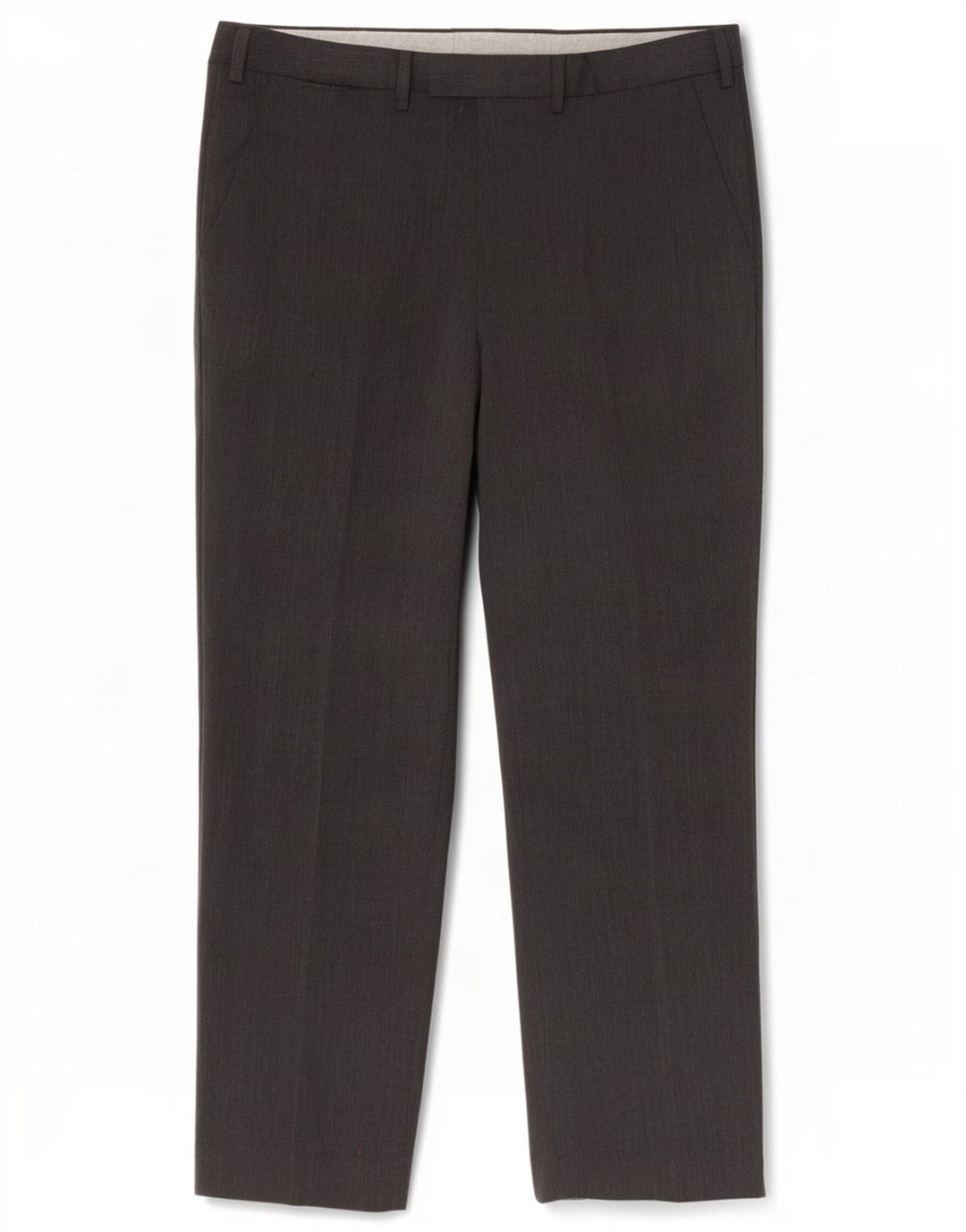 Marks & Spencer Pantalon de Costume Droit Homme W38 L31 Gris Polyester